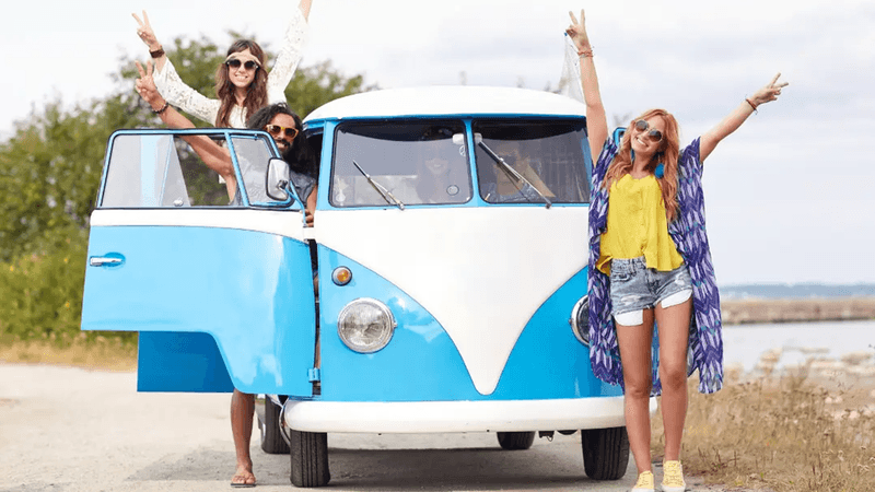 Driving a Volkswagen Bus