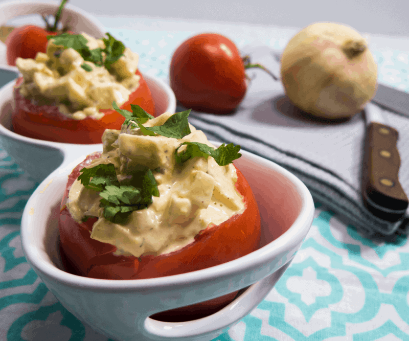 Egg Salad Stuffed Tomatoes